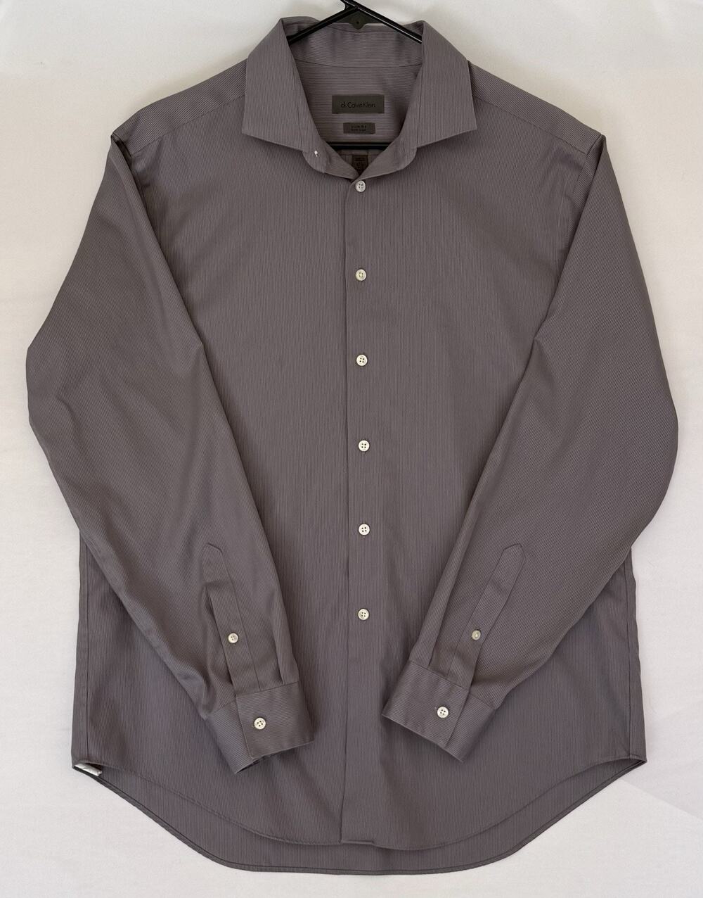 CK Calvin Klein Slim Fit Non Iron Dress Shirt 17 34-35 A202